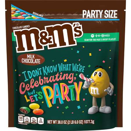 M&MS M&M's Milk Chocolate Xl Stand Up Pouch 38 oz., PK6 400801